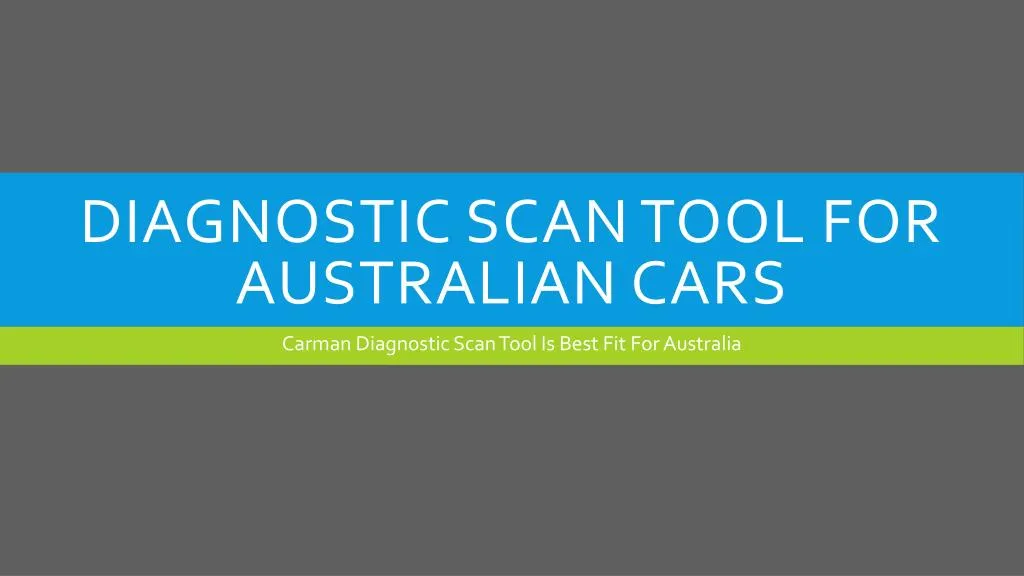 diagnostic scan tool for australian cars