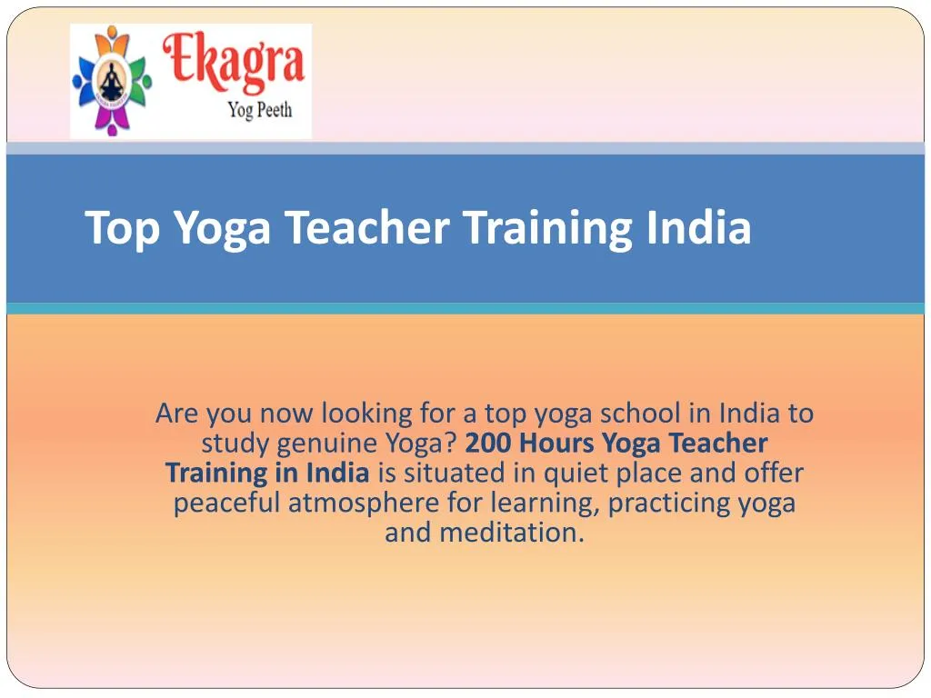 top yoga teacher training india