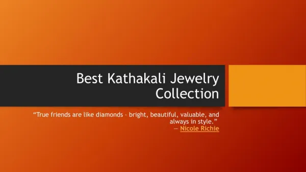 Best Kathakali Jewelry Collection