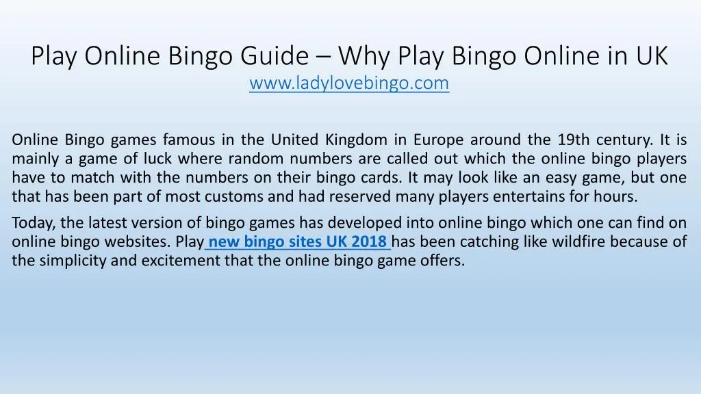 play online bingo guide why play bingo online in uk www ladylovebingo com