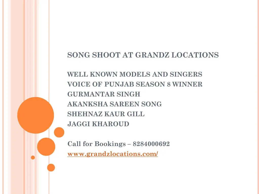song shoot at grandz locations