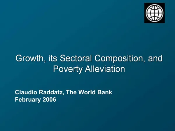 Growth, its Sectoral Composition, and Poverty Alleviation