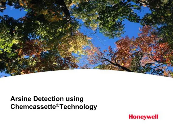 Arsine Detection using Chemcassette Technology