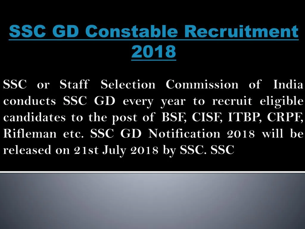 ssc gd constable recruitment 2018
