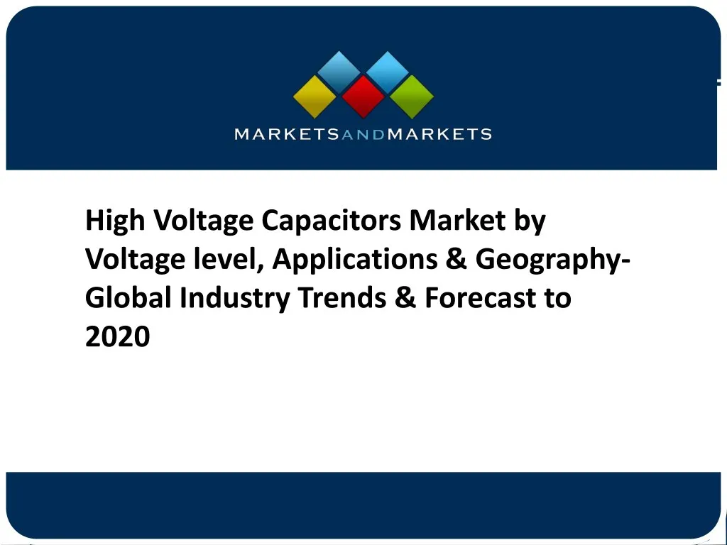high voltage capacitors market by voltage level