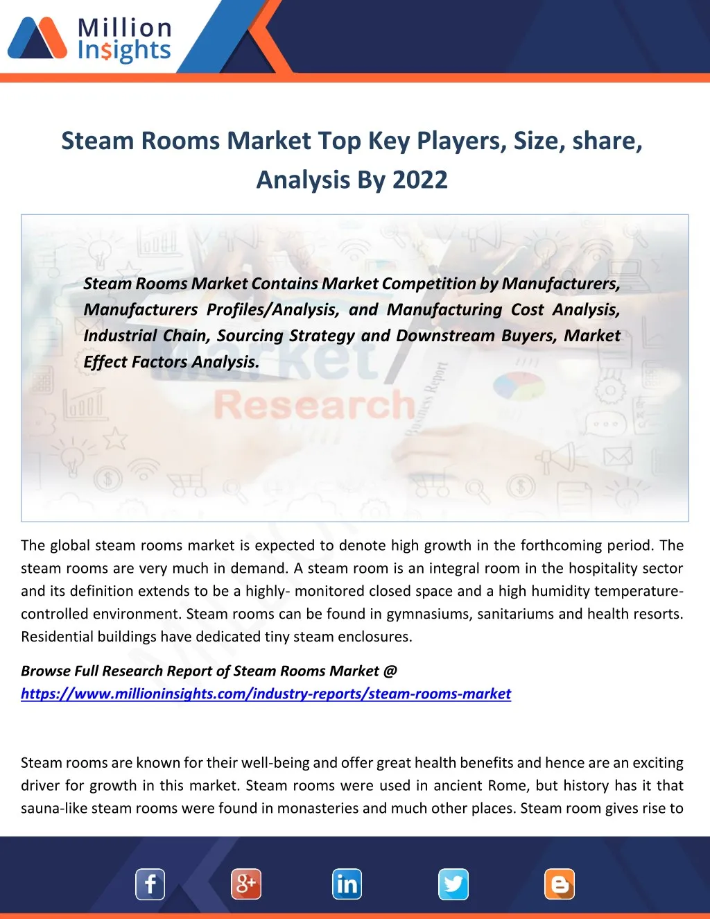 steam rooms market top key players size share