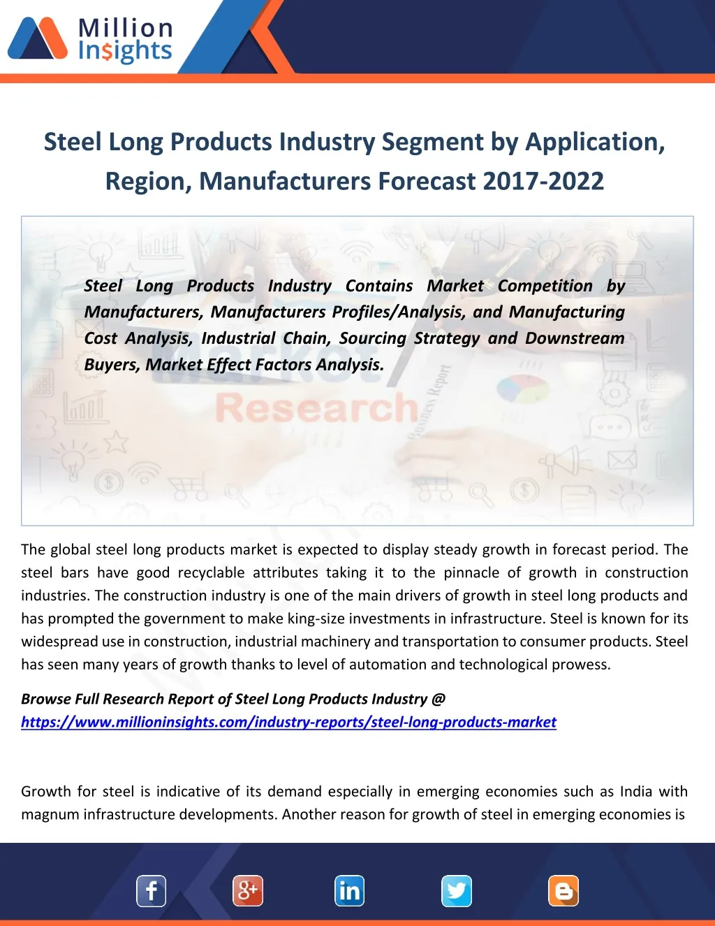 steel long products industry segment