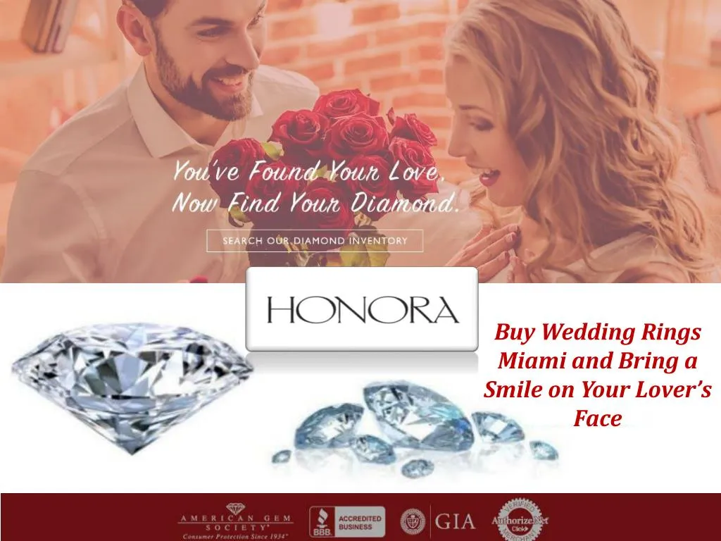 buy wedding rings miami and bring a smile on your