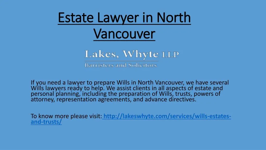 estate lawyer in north vancouver