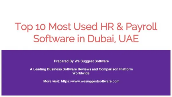 top 10 best hr and payroll software mostly used by business in Dubai, UAE