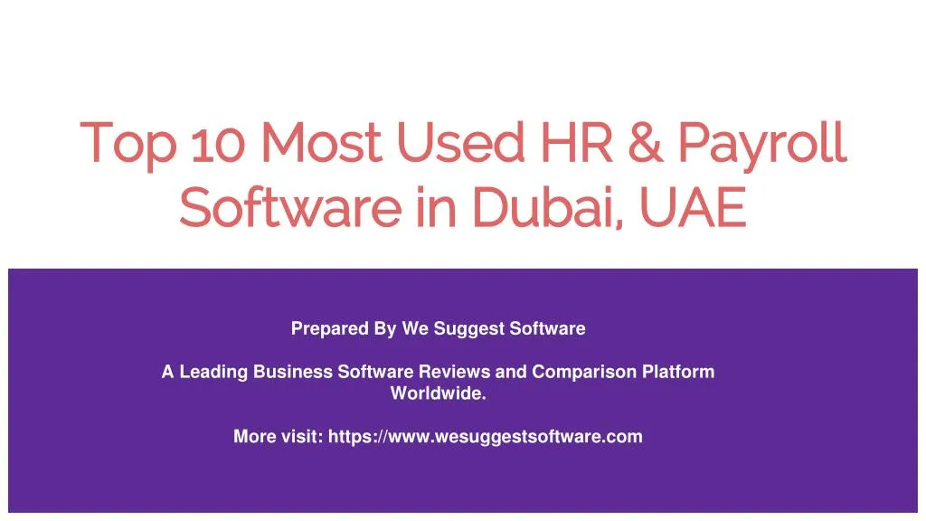 top 10 most used hr payroll software in dubai uae