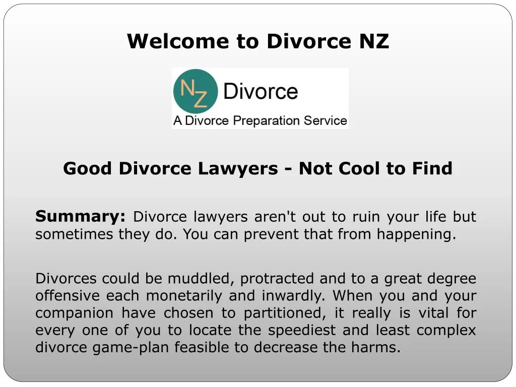 welcome to divorce nz