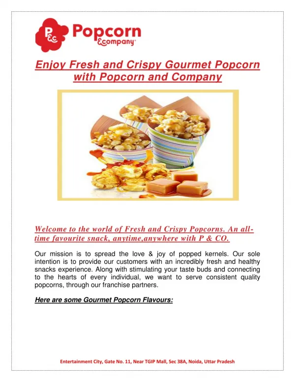 Enjoy Fresh and Crispy Gourmet Popcorn with Popcorn and Company
