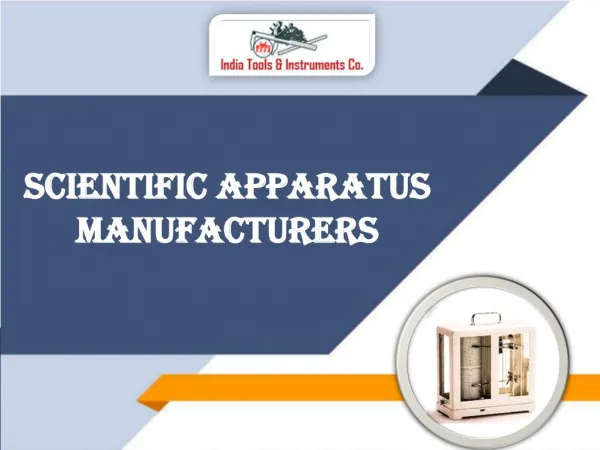 Scientific Apparatus Manufacturers