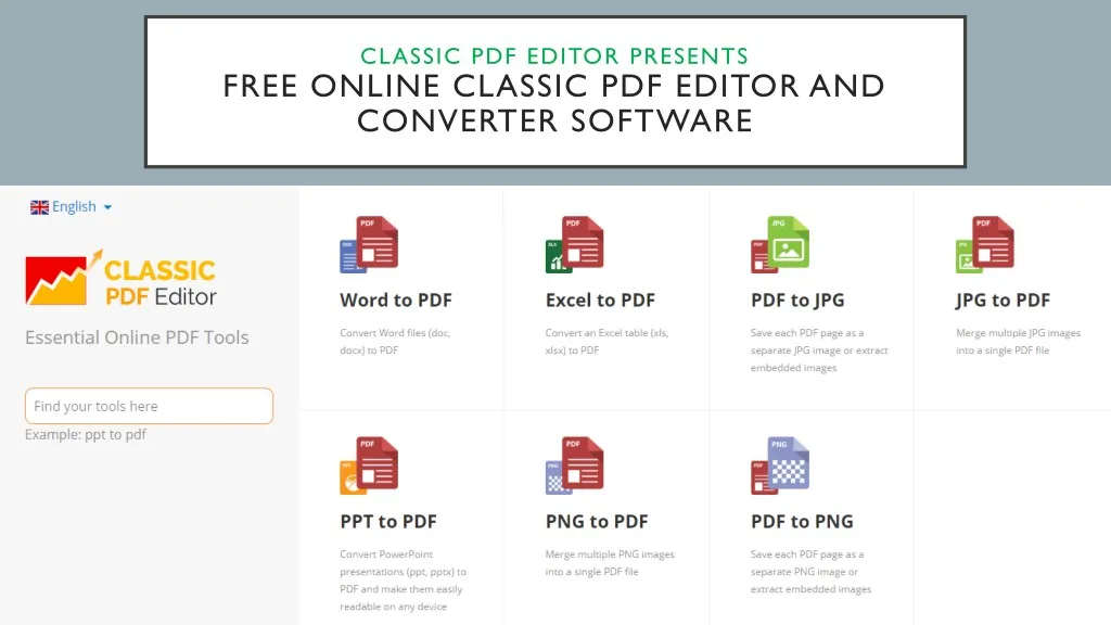 classic pdf editor presents free online classic