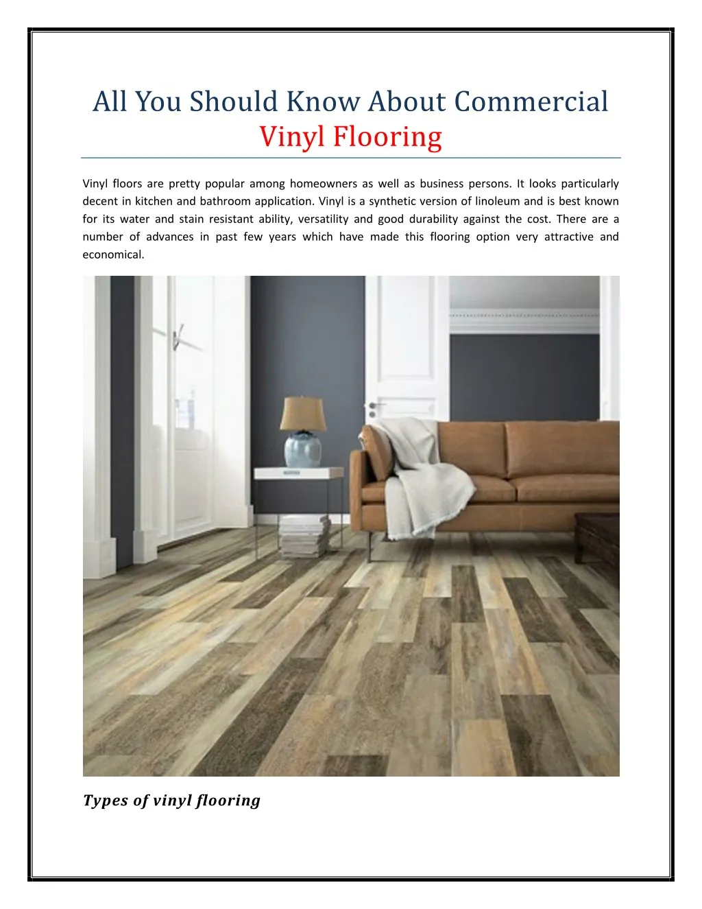 all you should know about commercial vinyl