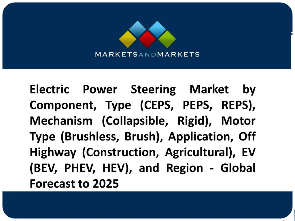 electric power steering market by component type