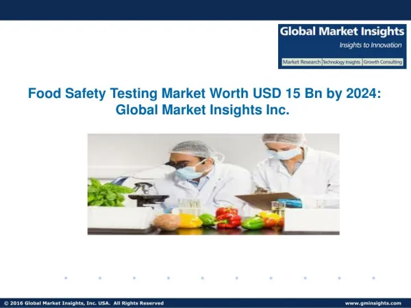 Food Safety Testing Market to surpass $15 Bn by 2024