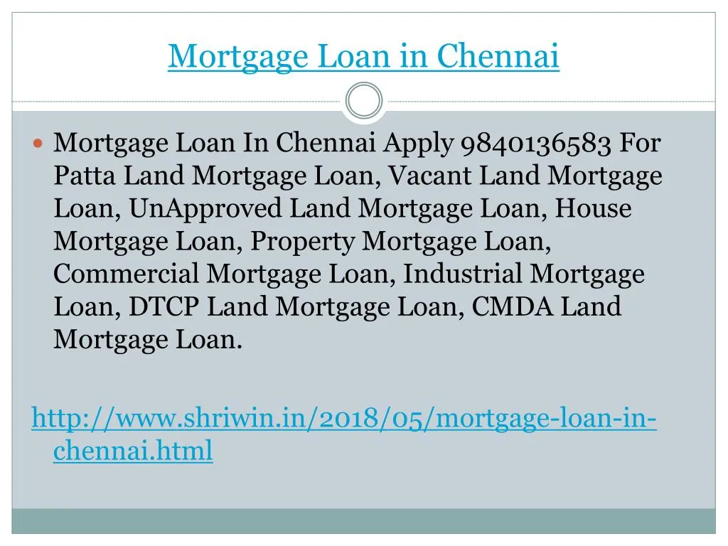 mortgage loan in chennai