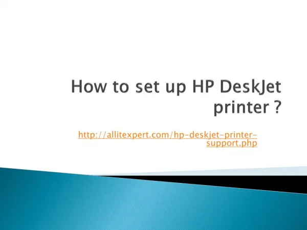 How to set up HP DeskJet printer?