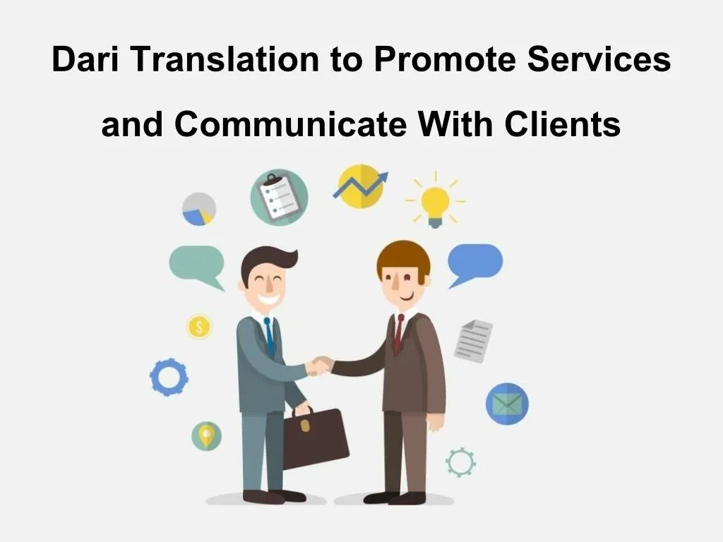 dari translation to promote services