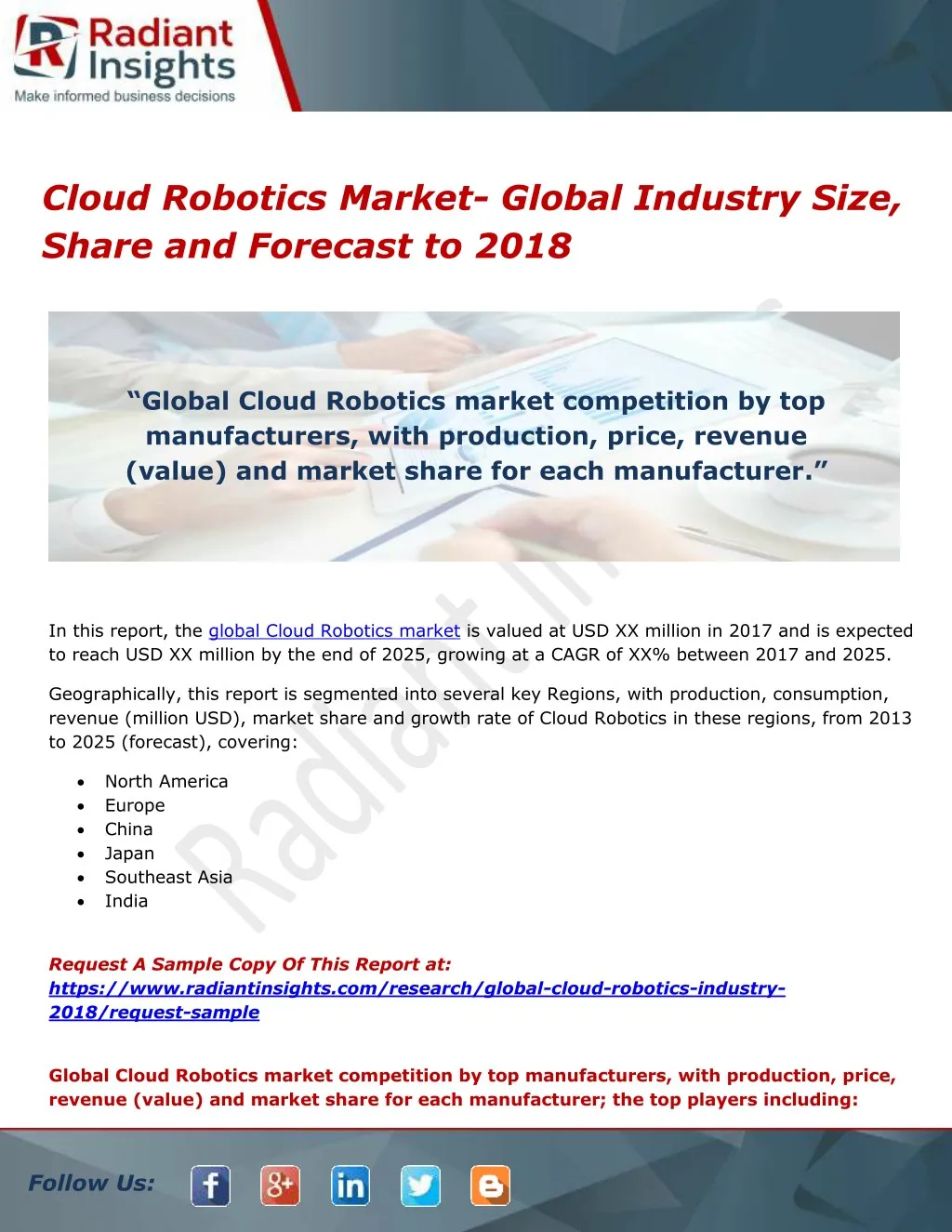 cloud robotics market global industry size share