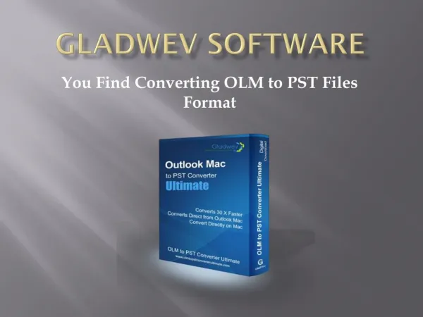 Converting OLM to File to PST Format