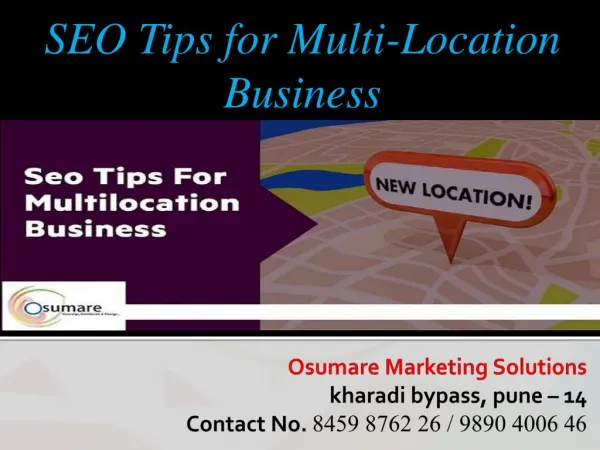 SEO tips for multi-location business