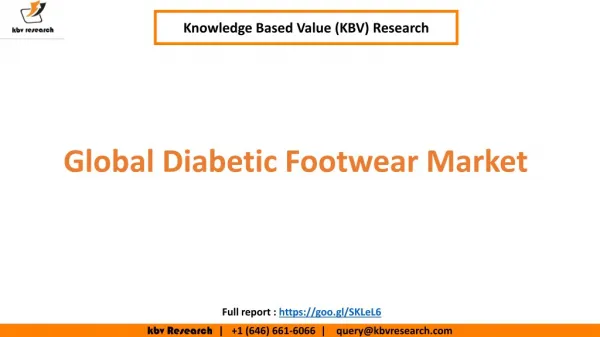 Global Diabetic Footwear Market to reach a market size of $8.1 billion by 2023 – KBV Research