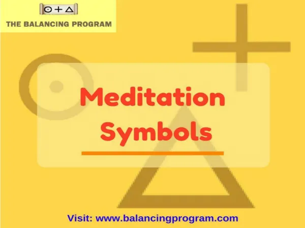 Meditation Symbols-Hold energy of getting balanced!