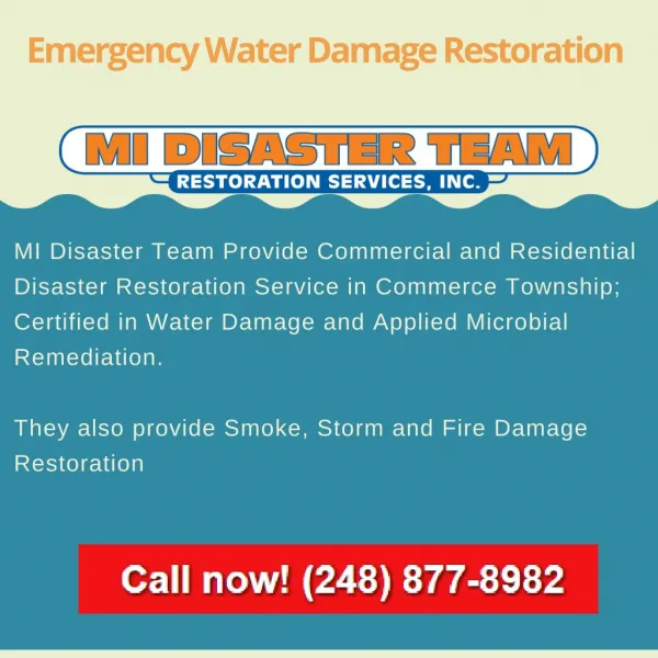 Water Damage Restoration Commerce Township