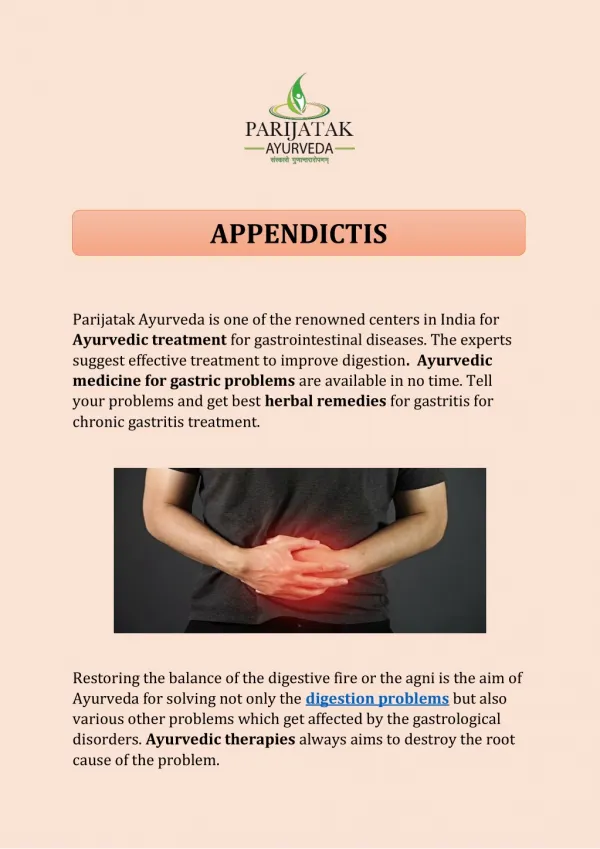 Get the best Appendicitis treatment in India
