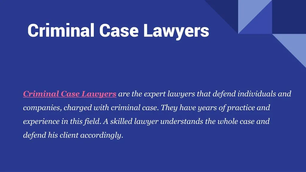 criminal case lawyers