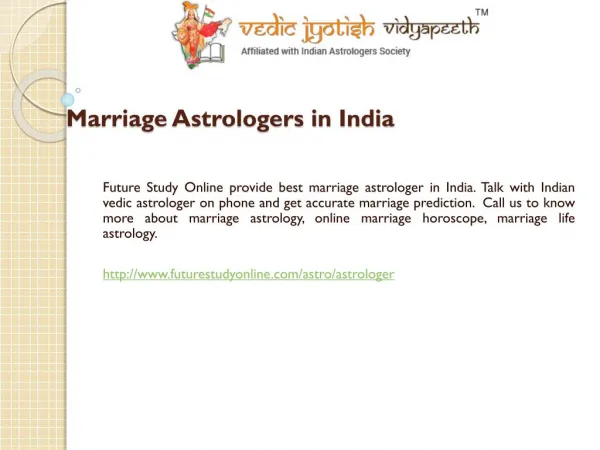 Marriage Astrologers in India