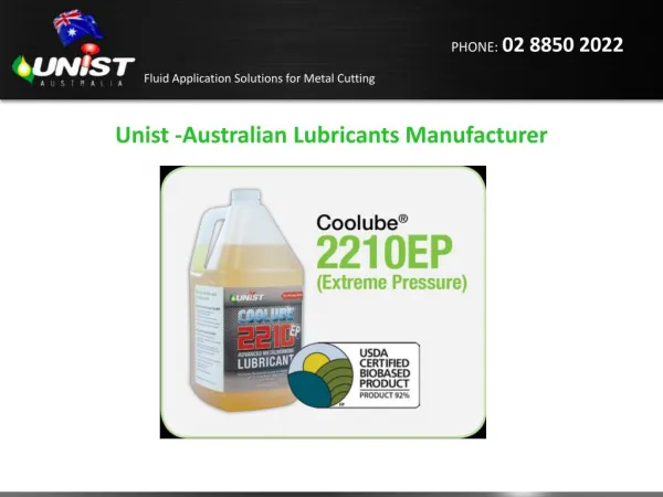 Unist -Australian Lubricants Manufacturer