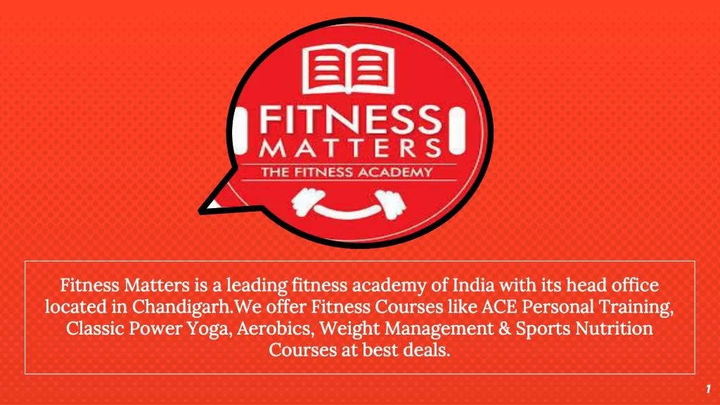 fitness matters is a leading fitness academy