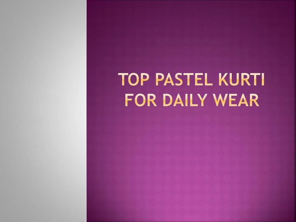 top pastel kurti for daily wear