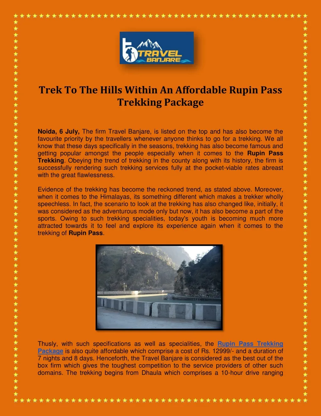 trek to the hills within an affordable rupin pass