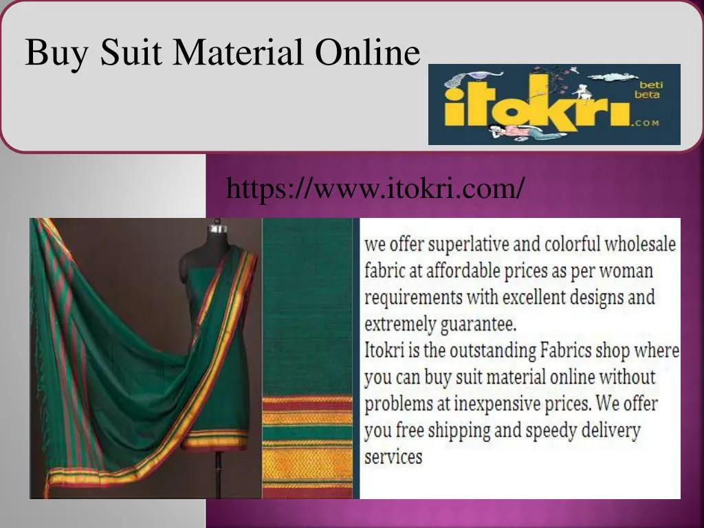 b uy suit material online