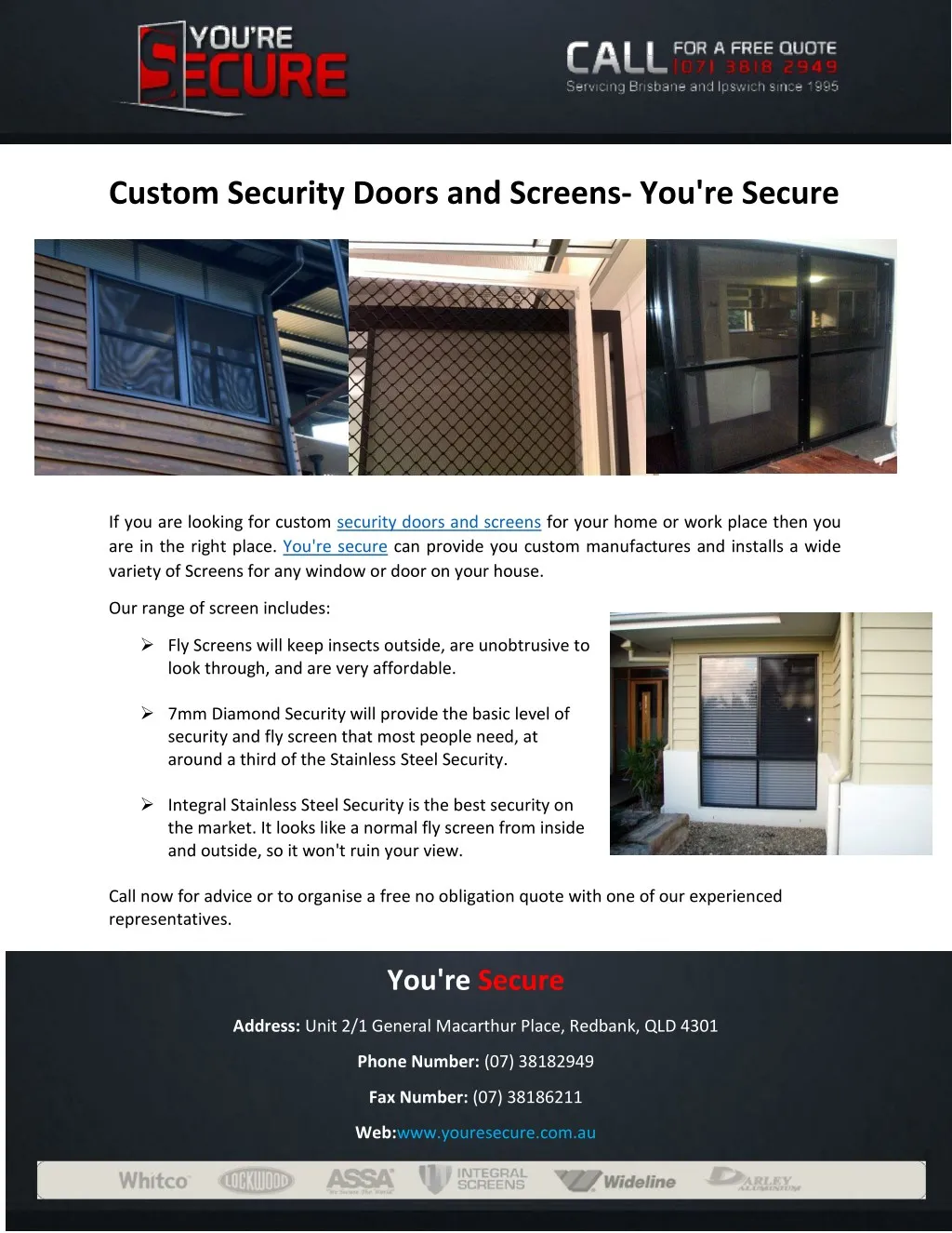 custom security doors and screens you re secure