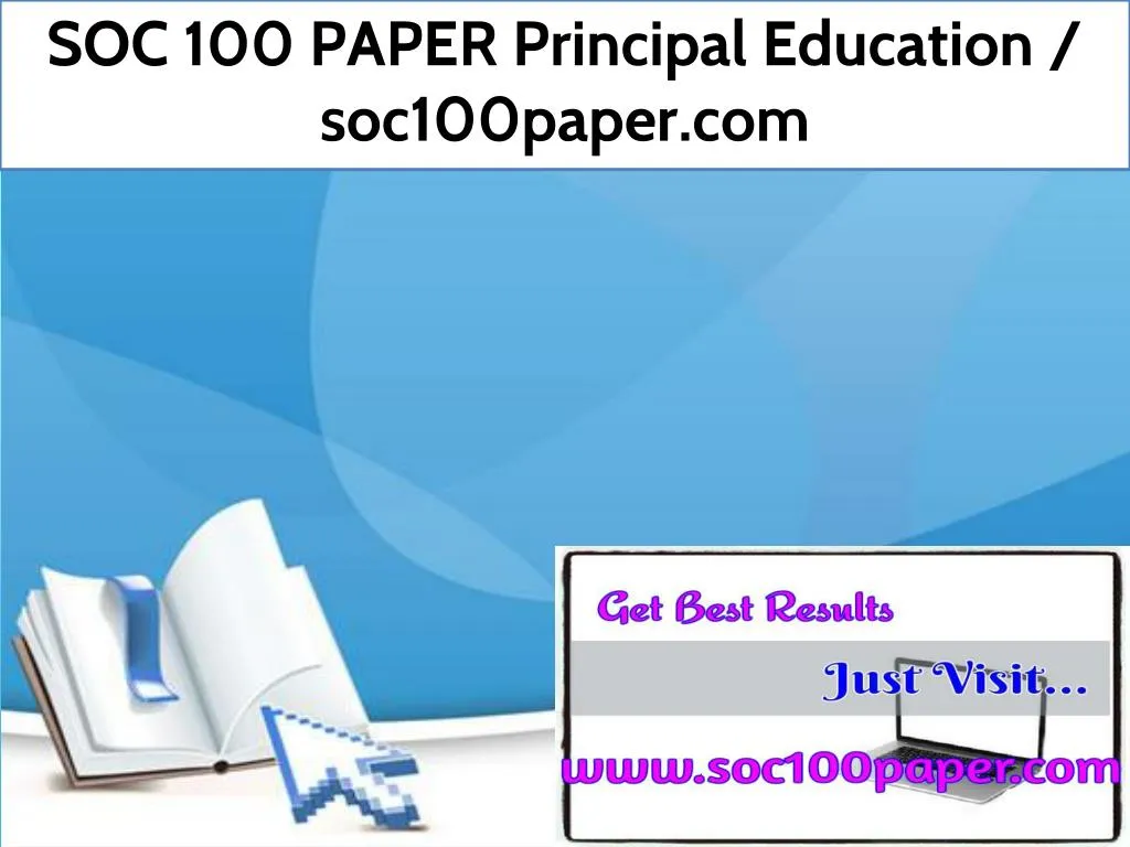 soc 100 paper principal education soc100paper com