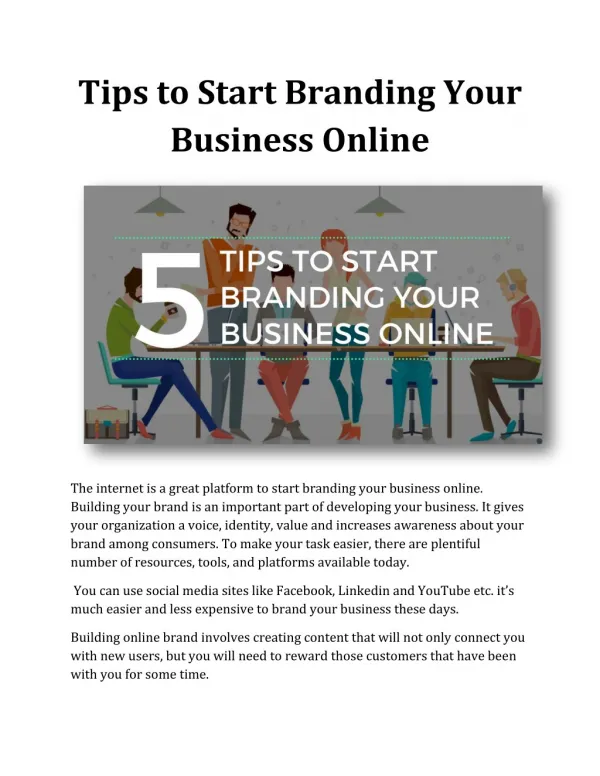 Tips to Start Branding Your Business Online