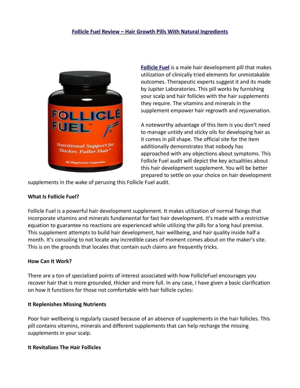 follicle fuel review hair growth pills with