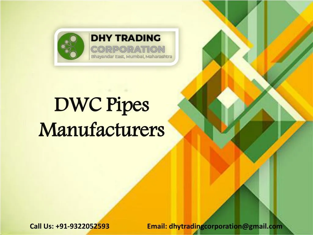 dwc pipes manufacturers