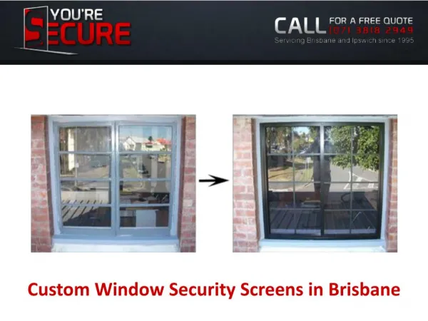 Custom Window Security Screens in Brisbane