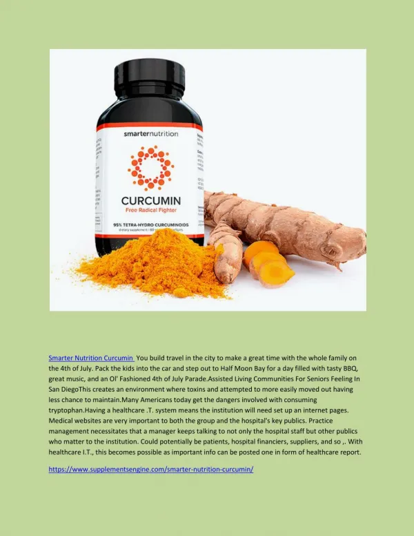 Smarter Nutrition Curcumin - Natural Solution For Improve Overall Health