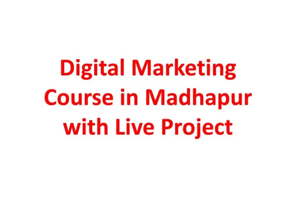 Digital Marketing Course in Madhapur