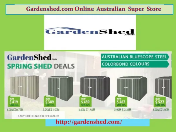 Outdoor Storage Garden Sheds For Sale | Gardenshed.com