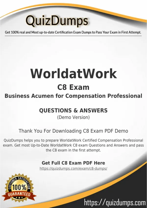 C8 Exam Dumps - Download C8 Dumps PDF