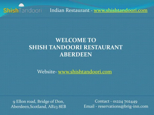 Indian Restaurant Aberdeen